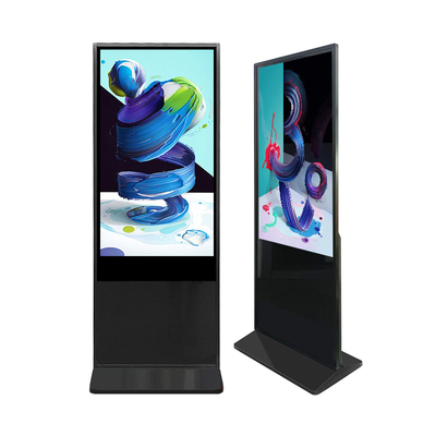 Señalización LCD de Digitaces del quiosco de la pantalla táctil del soporte del piso que hace publicidad de la exhibición