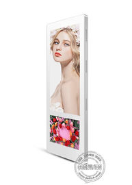 Máquina vertical de la exhibición del LCD de las pantallas del soporte 18.5inch 10,1 de la pared” del Super Slim del elevador de la publicidad de la pantalla del interior dual de la elevación