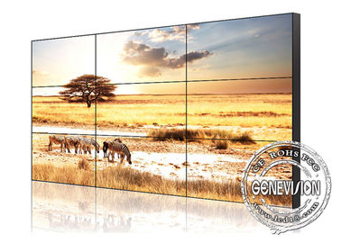 Suele el panel Hd lleno 1920*1080 del bisel de la pulgada 3x3 5.3m m del monitor de exhibición del LCD del soporte 55